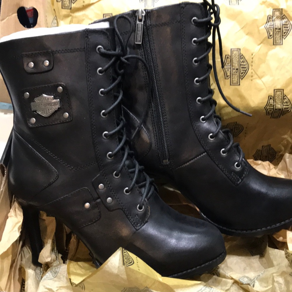 High Heel Harley Davidson Boots